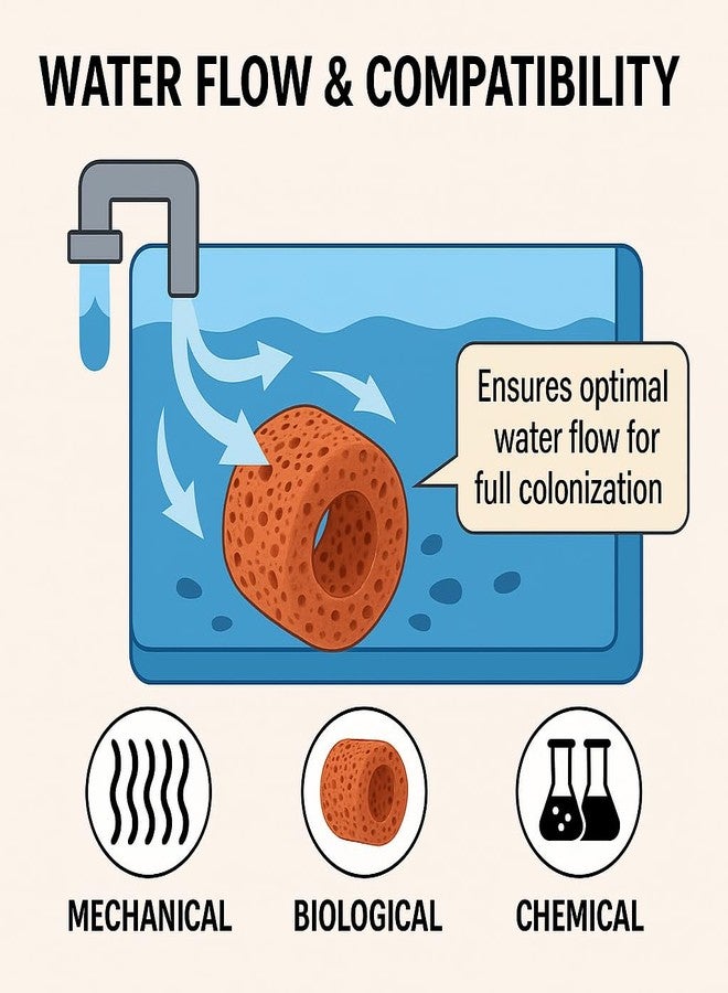 VAYINATO® 250g Aquarium Filter Media Red Ceramic Ring Coming with Mesh Bag, Promote Healthy Bacteria Growth and Optimize Water Quality for Fish Tank Sump Pond by Petzlifeworld - Image 5